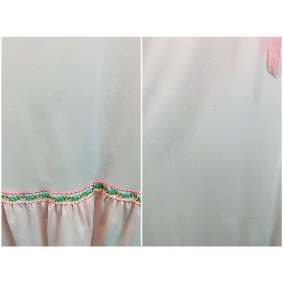 Vintage 70s Maxi Dress Womens S Light Pink Accordion Pleat Flutter Bodice Vicky - Picture 10 of 10